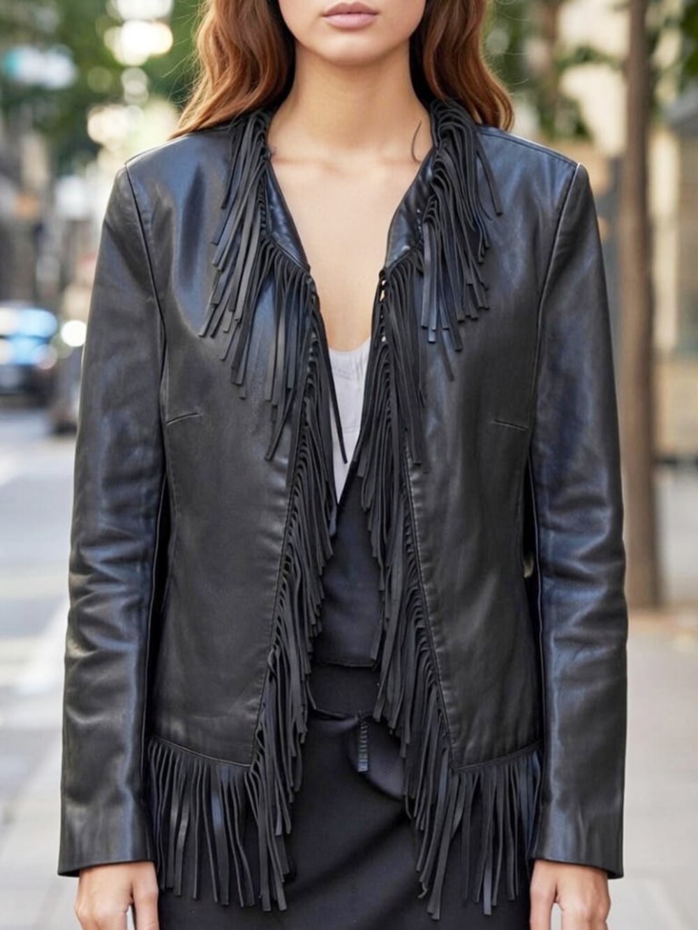 Vintage, Black Leather Fringe Jacket, Size Small, Pre-Loved ❤️ Butter Soft!